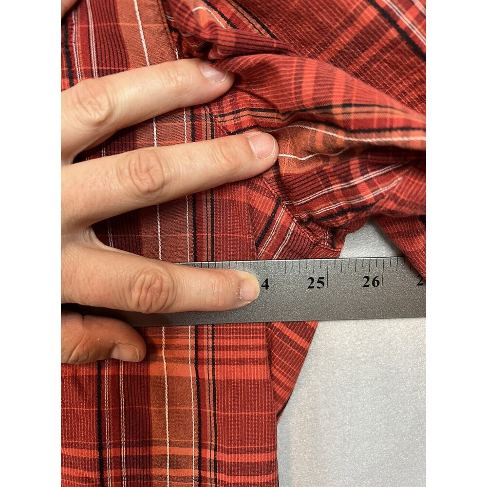 Columbia Sportswear Mens Shirt XL Button Up Red Plaid Short Sleeve - Picture 4 of 6